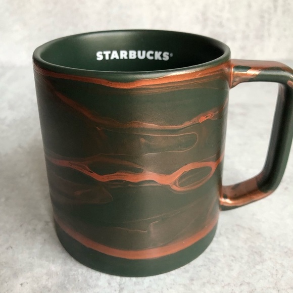 Starbucks Marbled Copper Bronze And Green Mug 2022 12oz - Picture 1 of 6